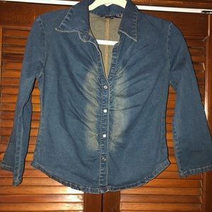 Girls Blue Jean Blouse